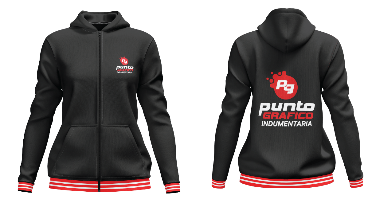 Campera frisa con bolsillos personalizada